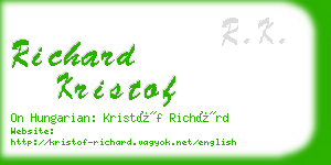 richard kristof business card