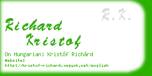 richard kristof business card